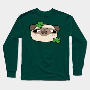 Lucky Pug Face Long Sleeve T-Shirt